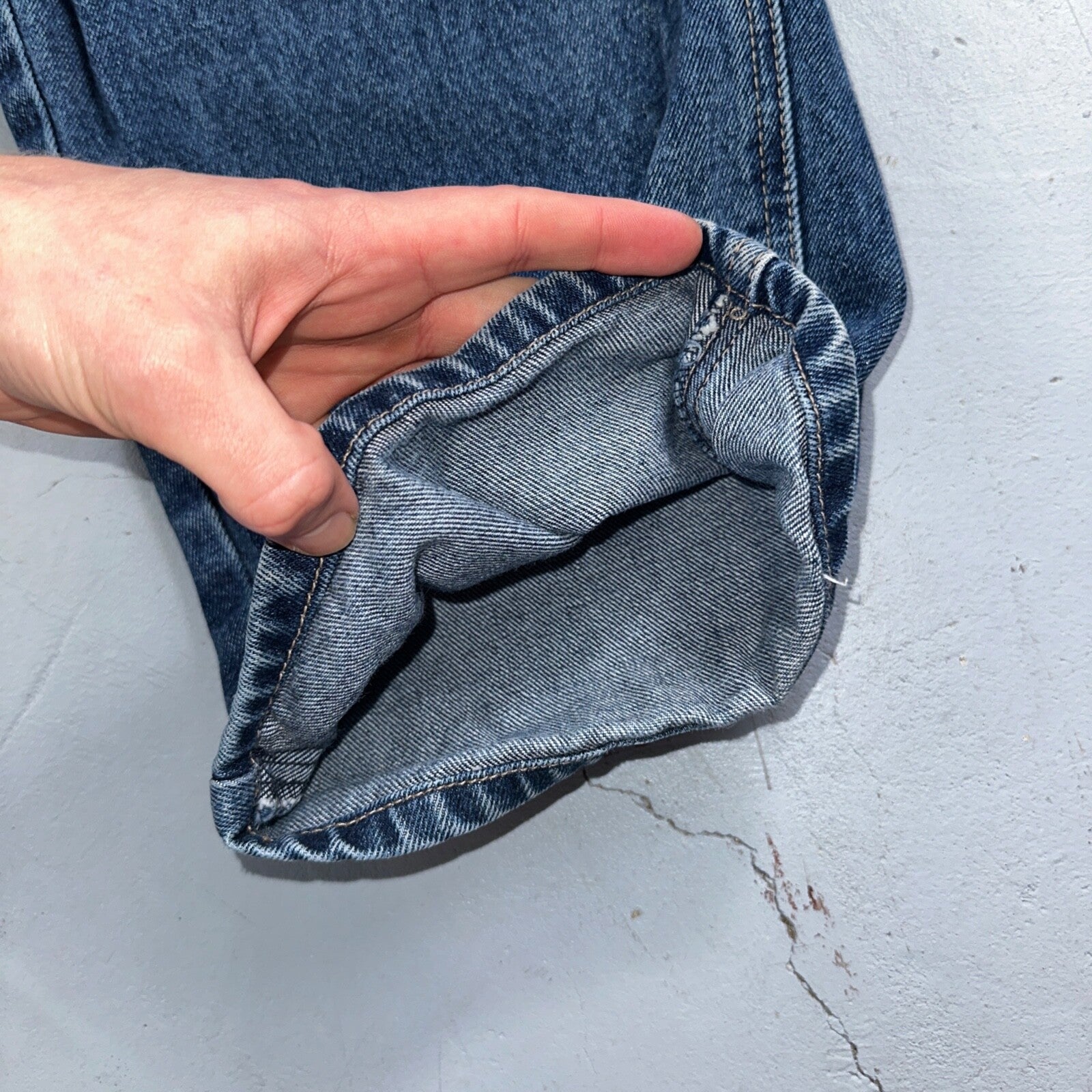 Richcow Jeans Vintage Y2K Carpenter Blue Denim Jeans Mens Size 38x32 Embroidery