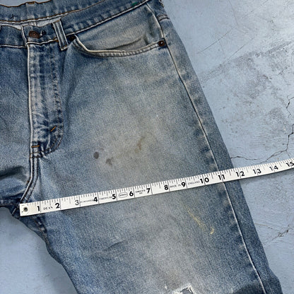 Levis 517 Vintage 80s USA Orange Tab Bootcut Flare Blue Worn Jeans Act 34x26