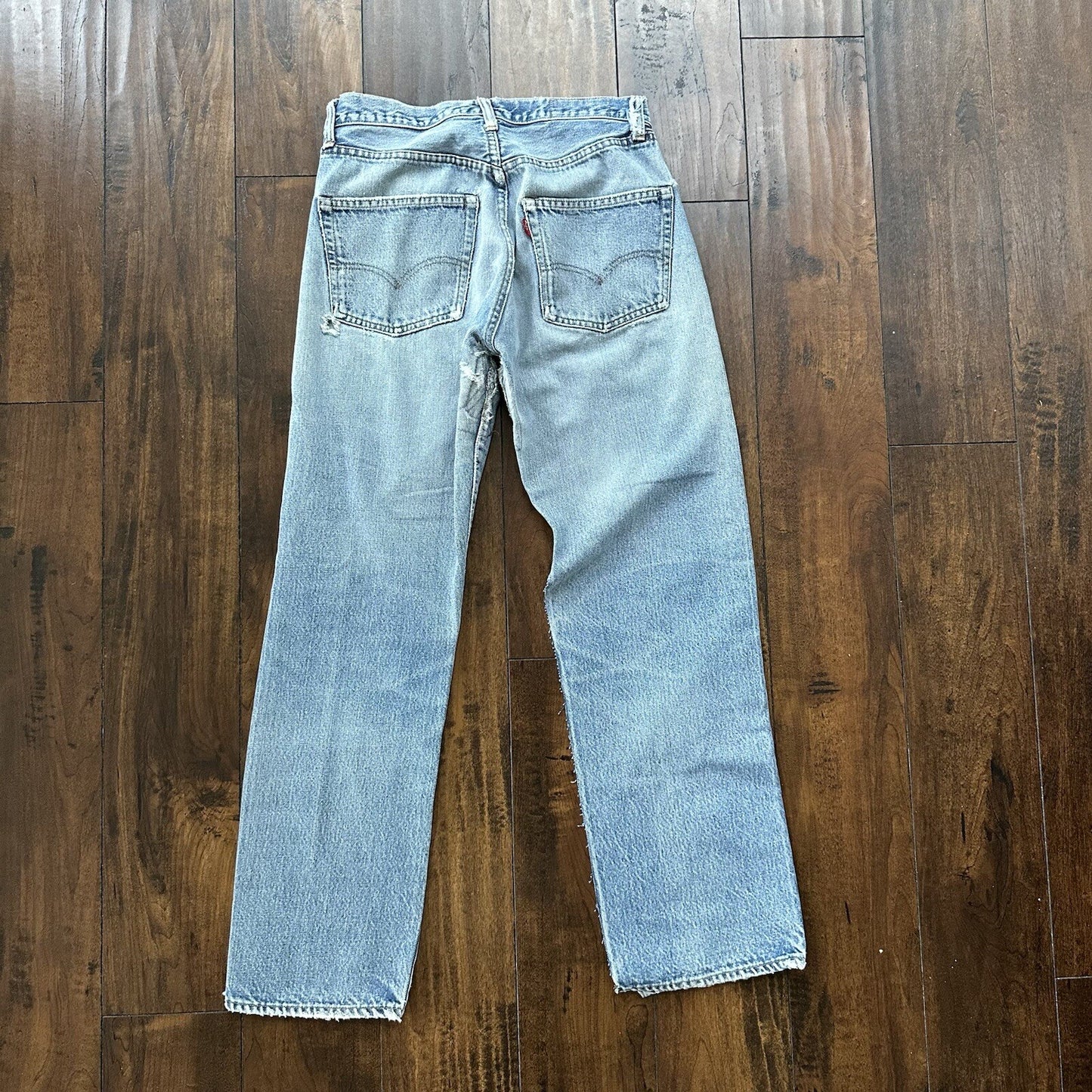Levis Vintage 80s Redline Selvedge USA 501 XX Jeans 66 70s Thrashed Act 28x29