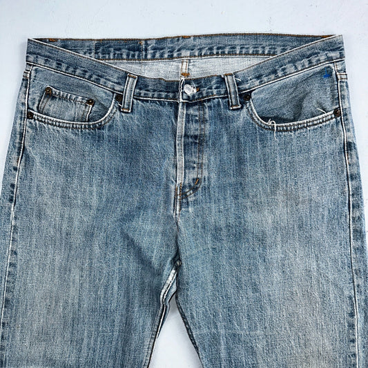 Levis 501 Vintage Y2K XX Straight Leg Jeans Blue Med Wash 38x36 Act 37x29