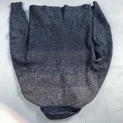 Levis Women's M Woolmark Blend Knit Blue Long Sleeve Button Up Sweater VTG