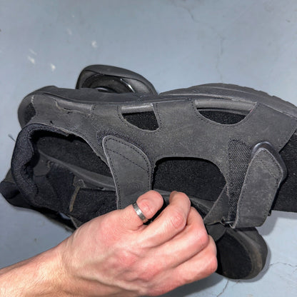 Z-Coil Sidewinder Strappy Sandals Black Shoes Women Size 11 Pain Releif Footwear