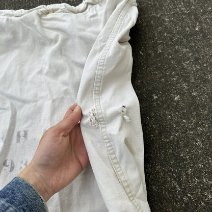 VTG WWII Canvas Garment Laundry Bag Rare Military Denim 1940s 40s 50s Stencil