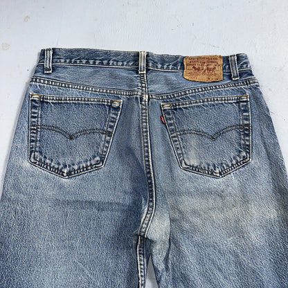 Levis 501 Vintage 90s USA 80s XX Straight Leg Jeans 35x36 Light Wash Act 32x31
