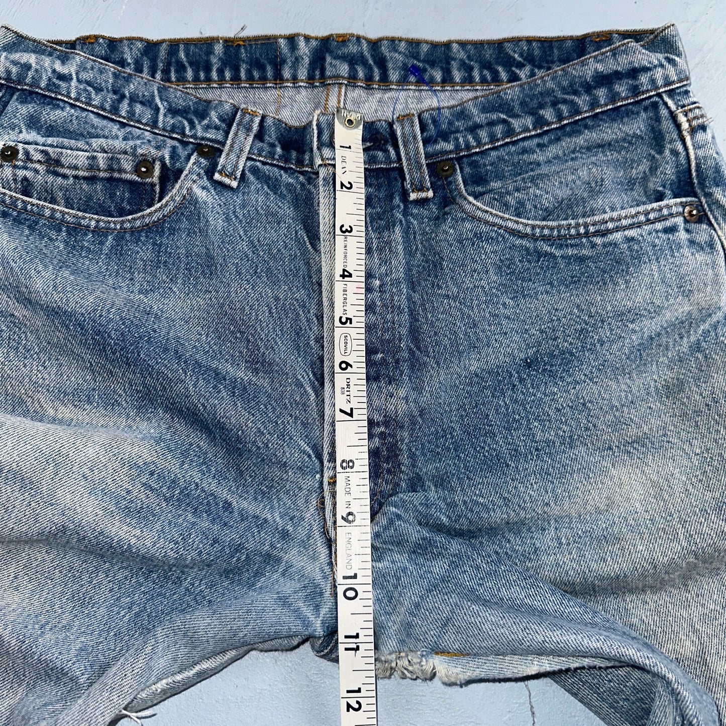 Levis 501 Vintage 80s USA XX Straight Leg Jeans Blue Light Wash Act 32x24 Capri