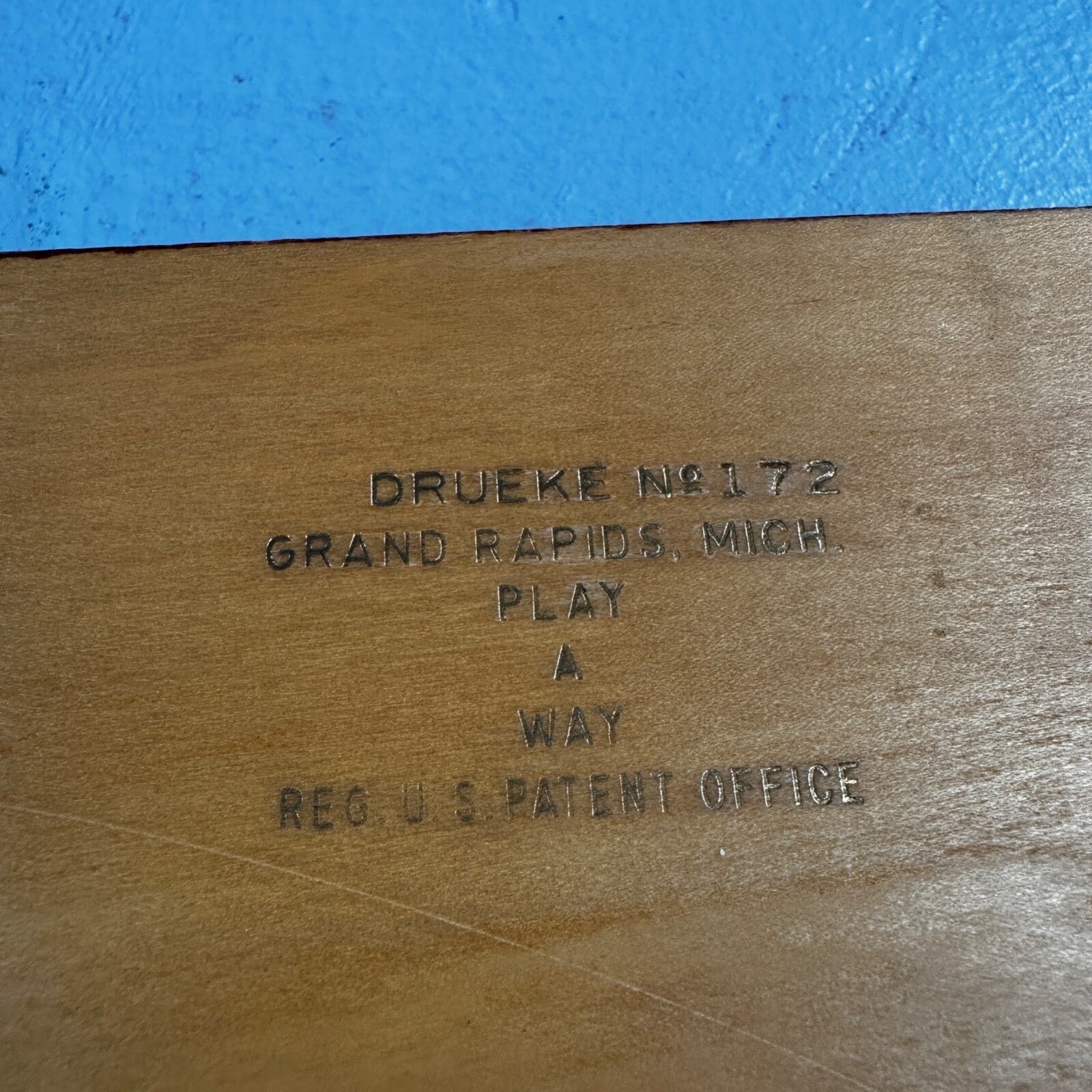 Vintage Drueke Solid Wood Large Chess Board 1960s MCM Grand Rapids 172 16"