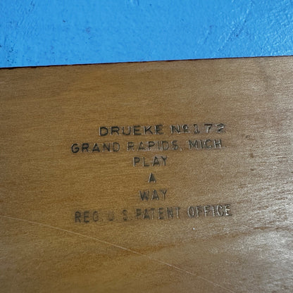 Vintage Drueke Solid Wood Large Chess Board 1960s MCM Grand Rapids 172 16"