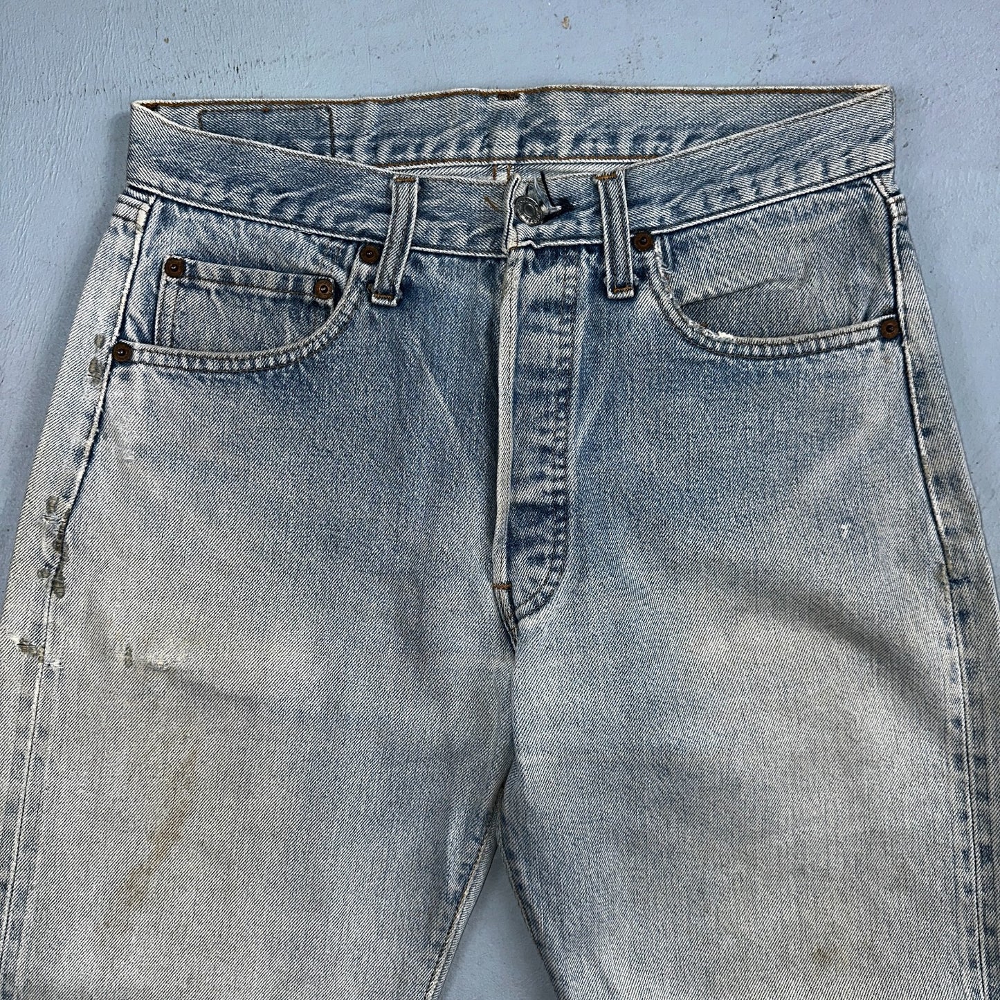 Levis 501 Vintage 80s Redline Selvedge USA XX Jeans Light Wash 1980s Act 30x26