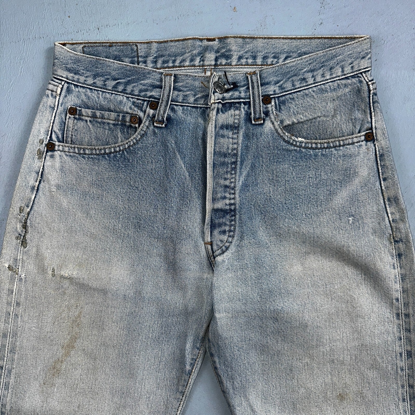 Levis 501 Vintage 80s Redline Selvedge USA XX Jeans Light Wash 1980s Act 30x26