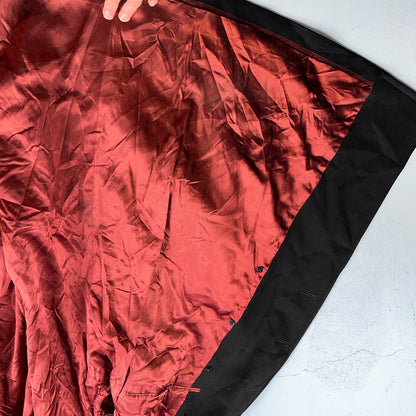 Vintage 1960s Black Wool Military Pea Coat Rockabilly 60s Double Breast Jacket