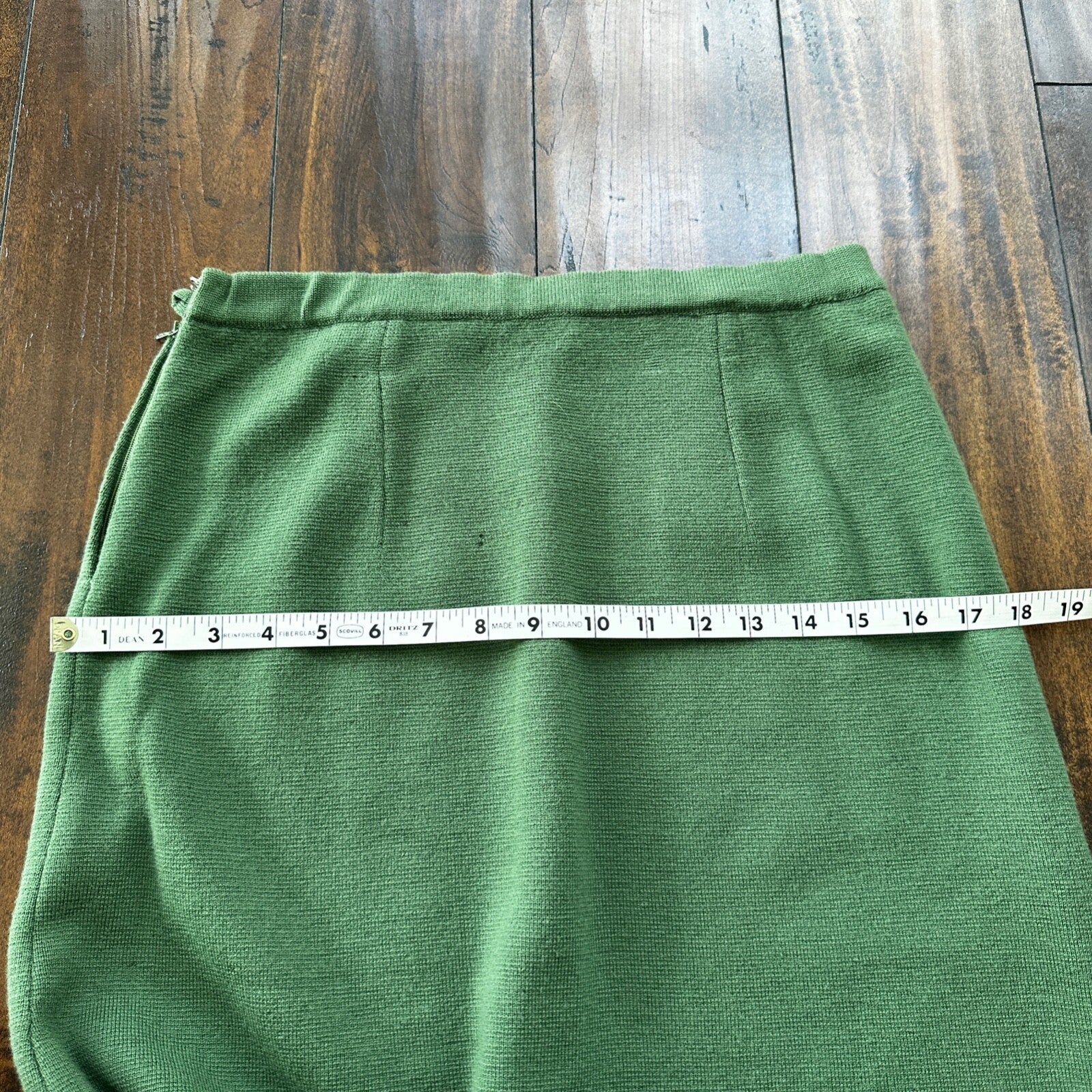 Vintage Lipman Wolfe & Co Green Wool Skirt Suit Womens Italy 100% 1960s 60s