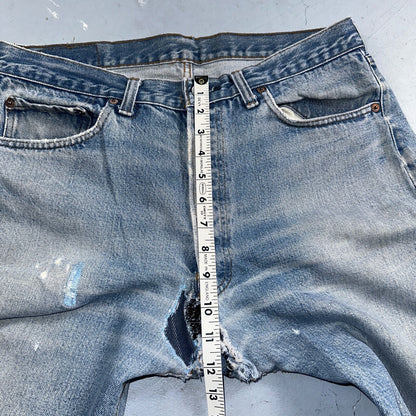 Levis 501 Vintage 80s Redline Selvedge USA XX Jeans Light Wash 36x36 Act 33x32
