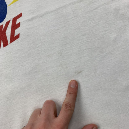 Nike Vintage T Shirt Mens M 70s Purple Ringer Pinwheel Running Geisha Simple