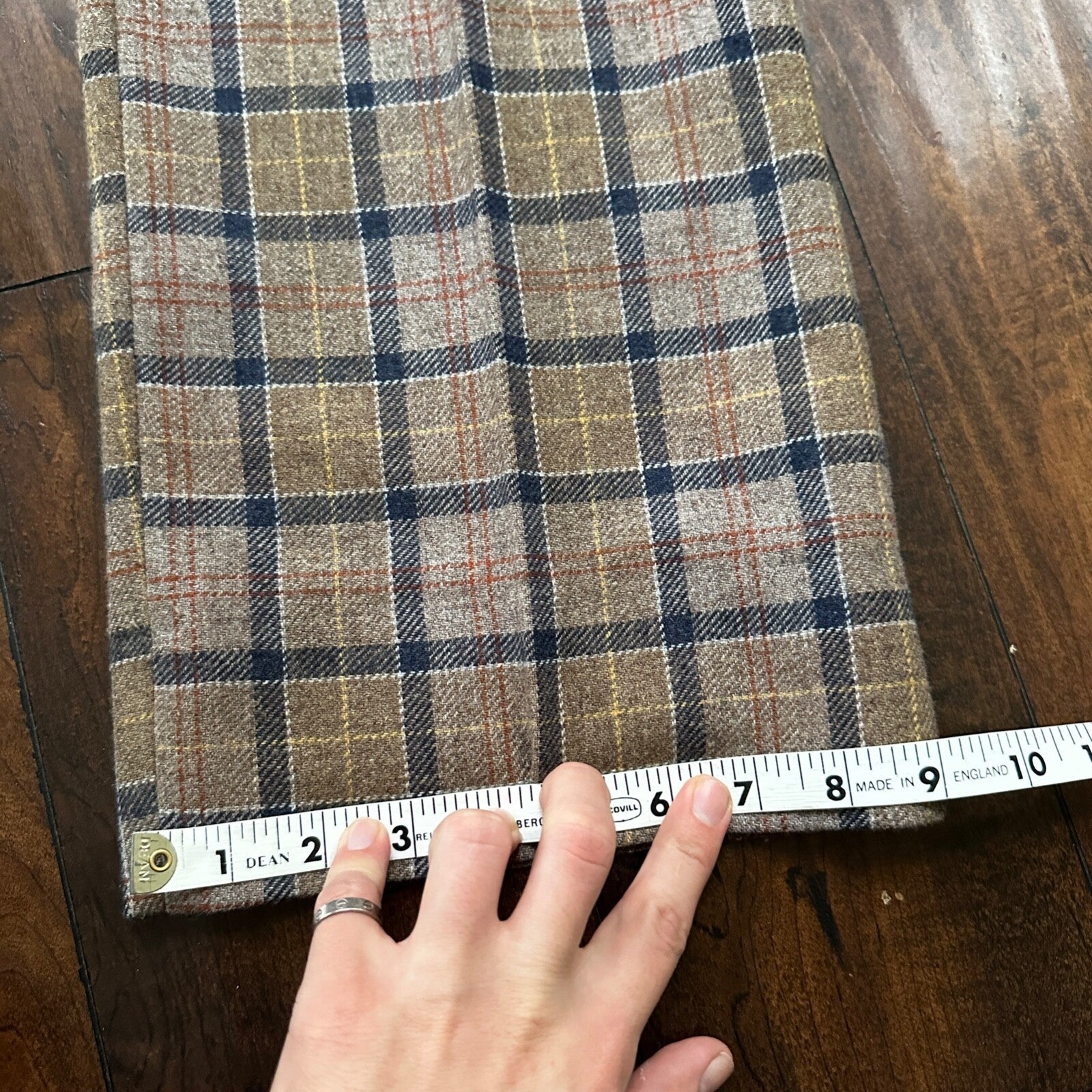 1960s 1970s Brown Sport Jacket VTG Mens Suit 44 36x28 Rockabilly Checkerboard