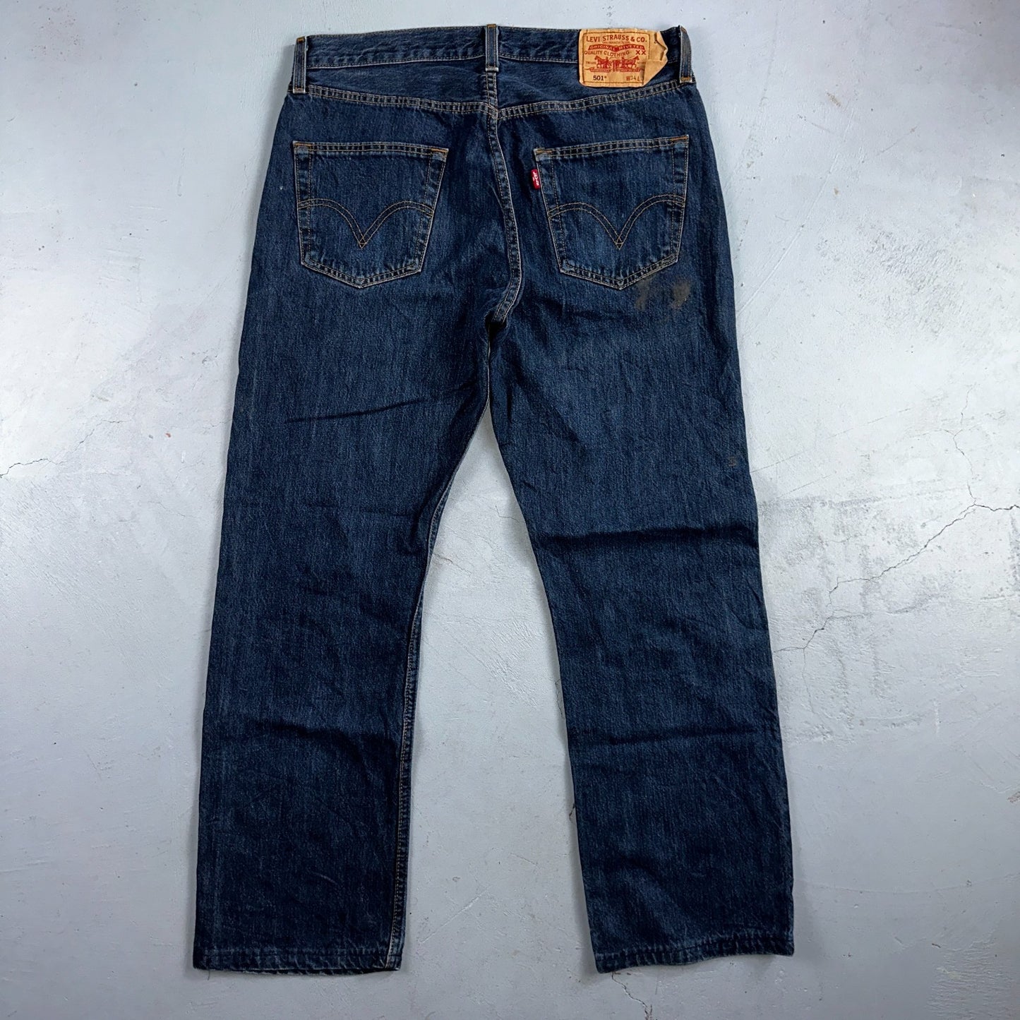 Levis 501 Vintage Y2K XX Straight Leg Jeans Blue Med Wash 34x32 Act 33x29