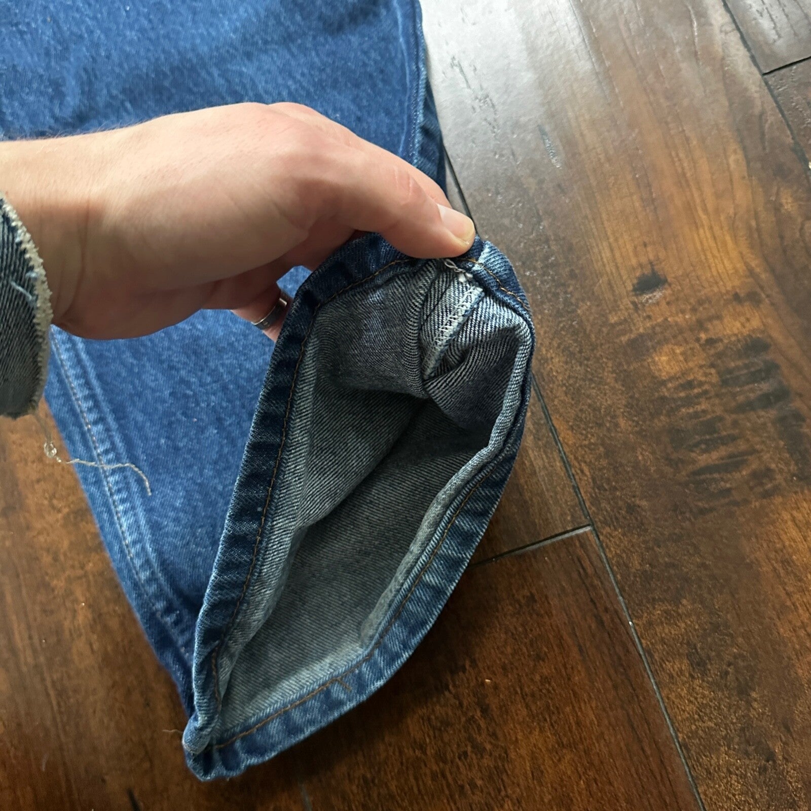 Vintage 80s Levis 646 Boot Flare Orange Tab 36x36 USA Blue Jeans 501 Act 33x34