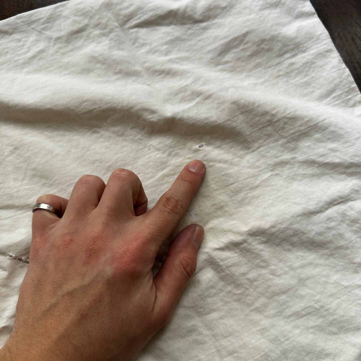 VTG WWII Pillow White Cotton USN Cover 1940s US Army Pillowcase 40s 50s