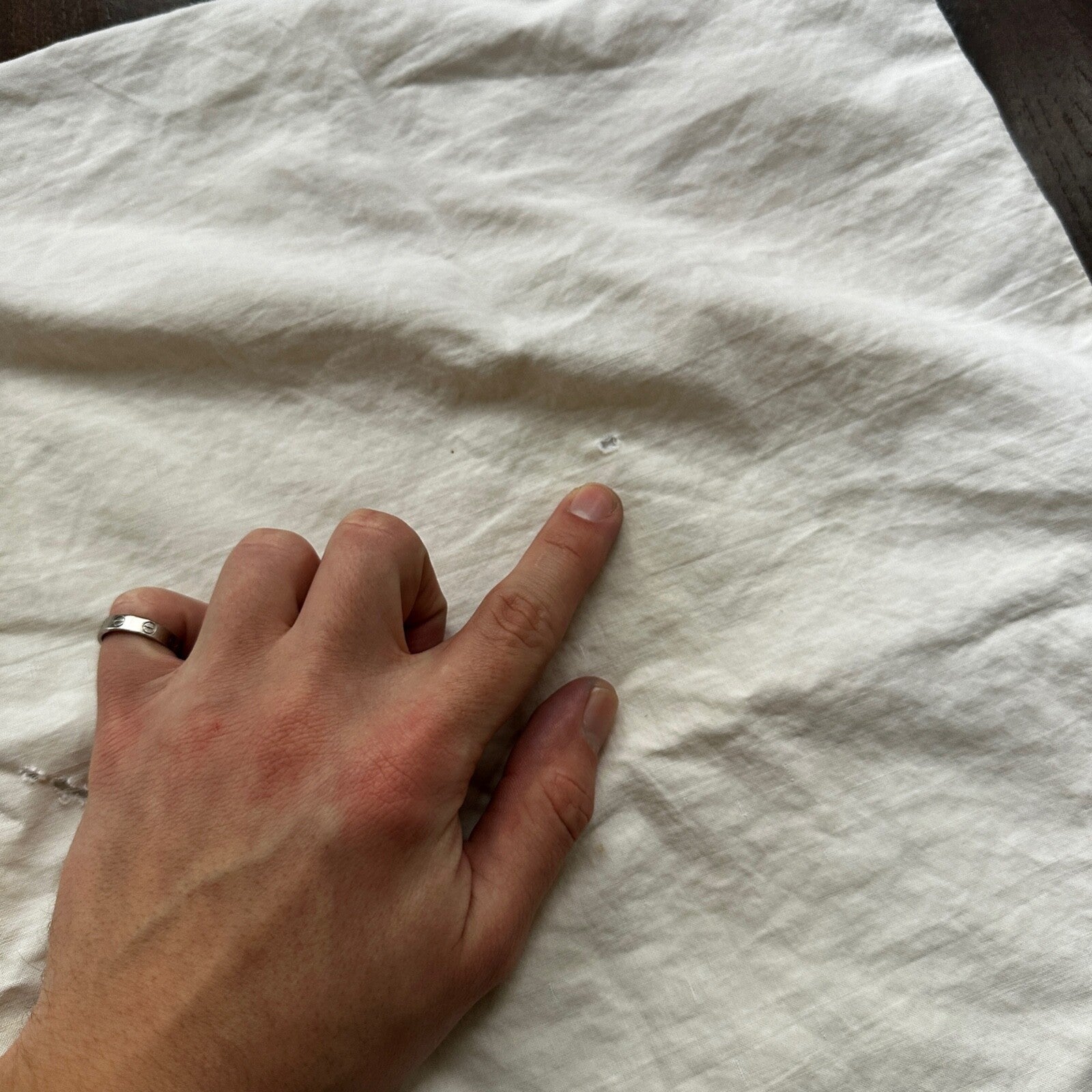 VTG WWII Pillow White Cotton USN Cover 1940s US Army Pillowcase 40s 50s