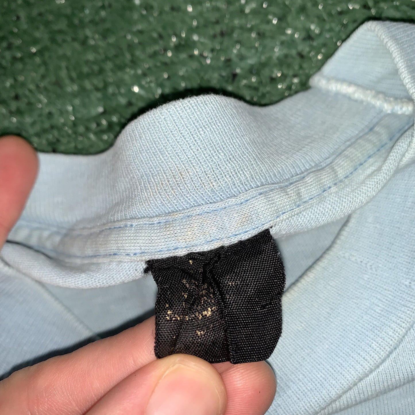 Nike Vintage T Shirt Mens M 70s Quad Swoosh Center OG 80s Blue Heavy Rare Stack