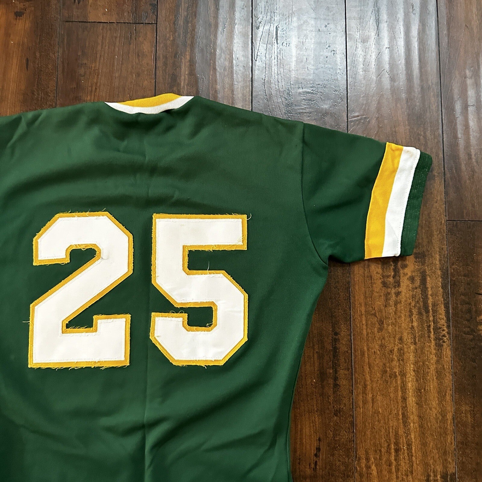 VTG USA Rawlings Green MLB Miami Oregon Baseball Jersey 38 1970s Killian 25