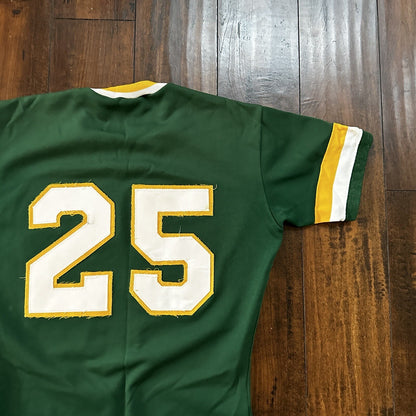 VTG USA Rawlings Green MLB Miami Oregon Baseball Jersey 38 1970s Killian 25