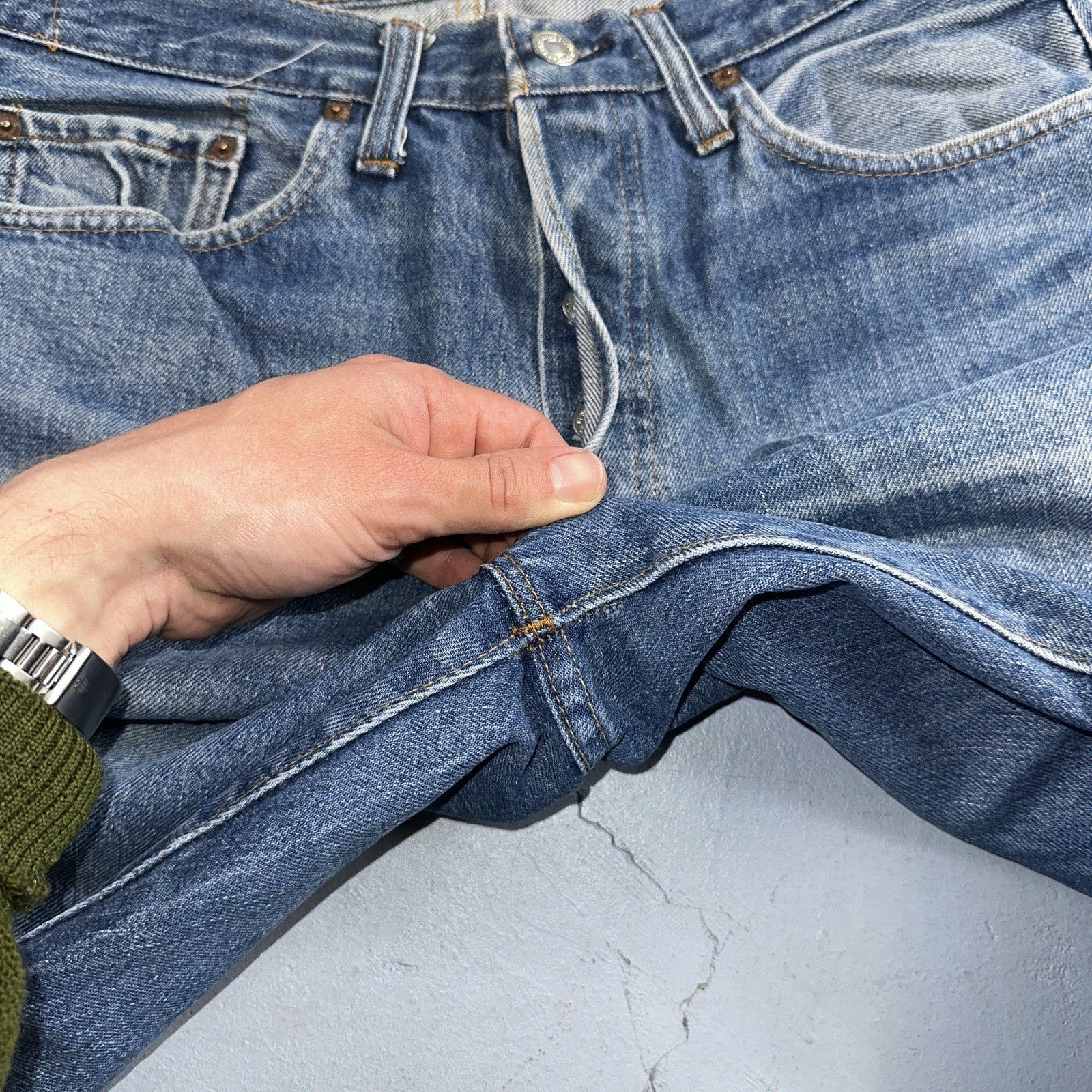 Levis 501 Vintage 80s Redline Selvedge USA XX Jeans Med Wash 34x34 Act 31x31