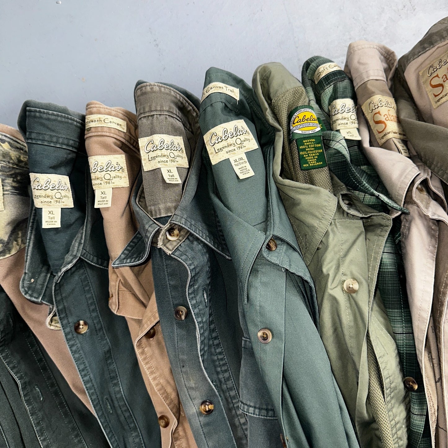 Cabela’s Legendary Quality Shirt Mens XL Tall Button Up Outdoors Lot 14 Safari