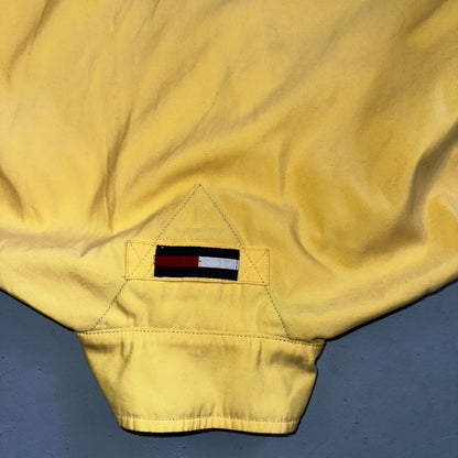 Tommy Hilfiger Golf Yellow Windbreaker Polyester Quarter Zip Pullover Small