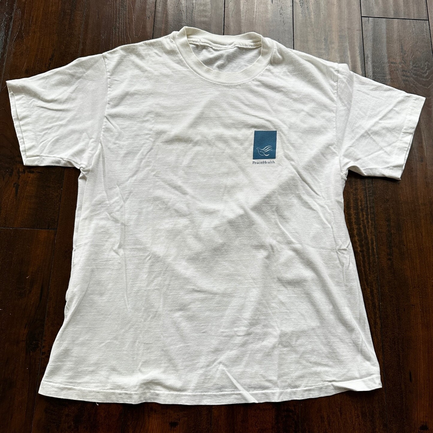 Peace Health Rehab Vintage T Shirt Hospital Human Care Love Abstract Wear Single