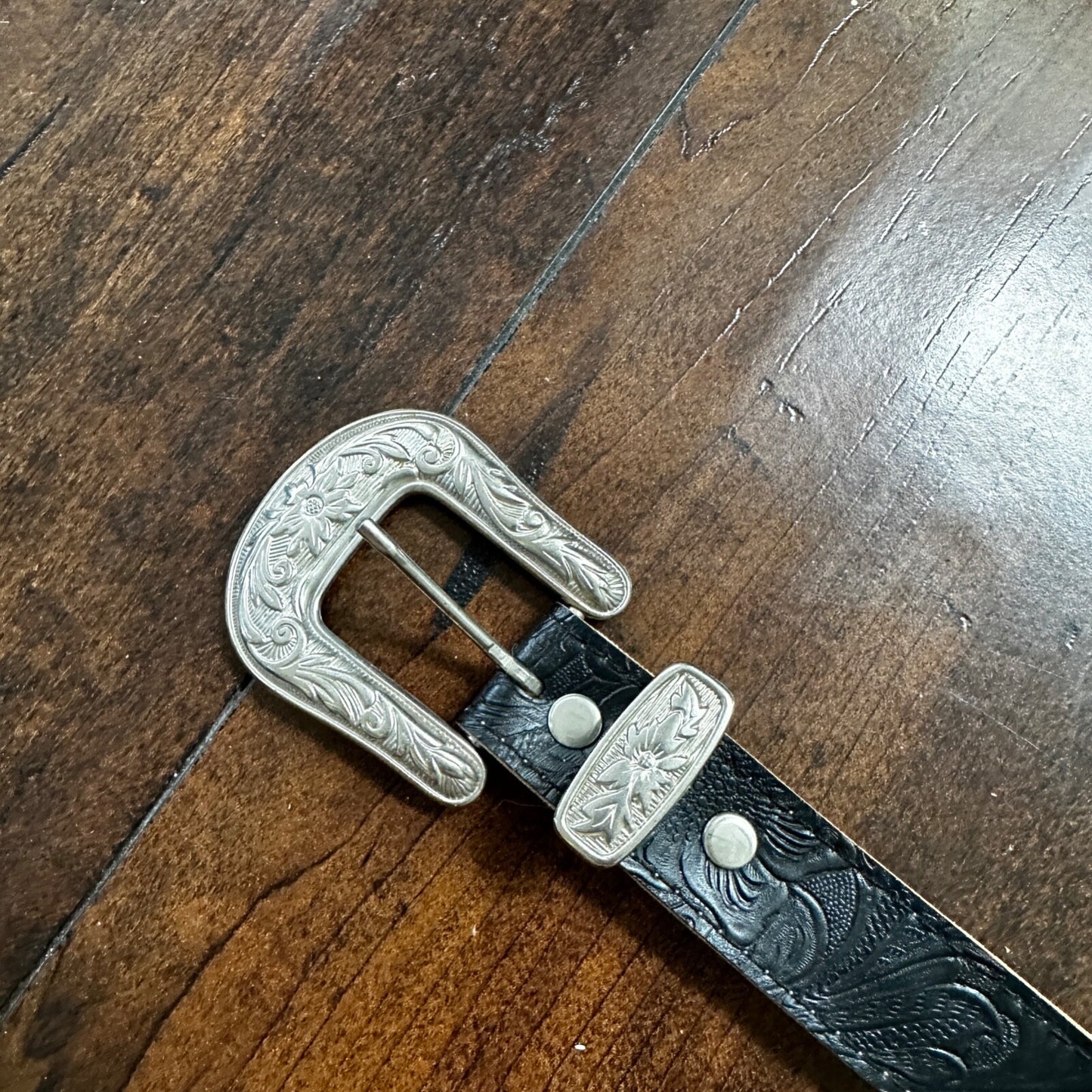 VTG Silver Old Western Ranger Belt Buckle Cowboy Womens? Rockabilly