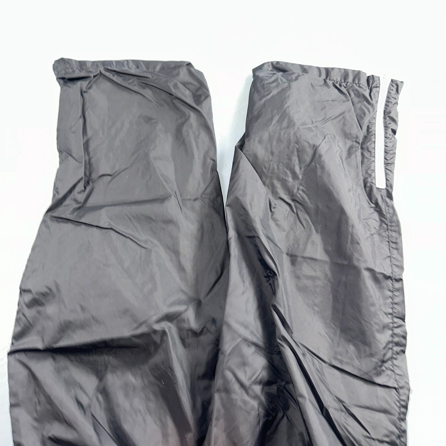 Nike VTG 90s Windbreaker Track Pants Ankle Zip Lined Black 1990s Essential