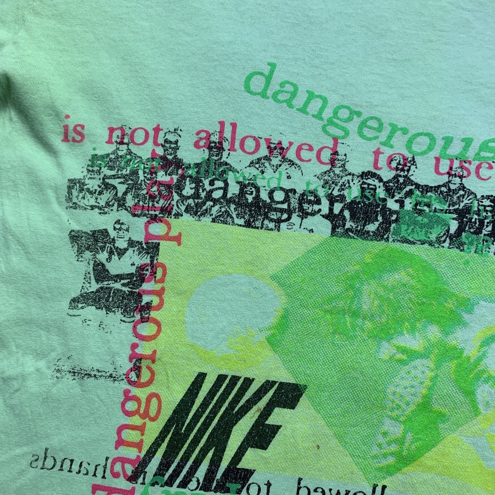 Vintage Nike T Shirt USA Rare Jordan Soccer 90s Running Green Sports Running