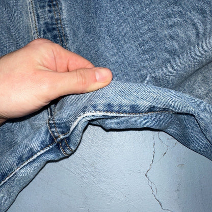 Levis 501 Vintage 90s Mexico Straight Leg Jeans 40x32 Y2K Light Wash Act 36x30