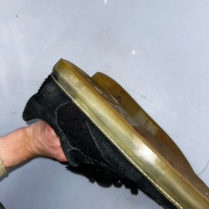 Balenciaga Paris Black Distressed Leather And Suede Sneaker Trainer Mens Size 42