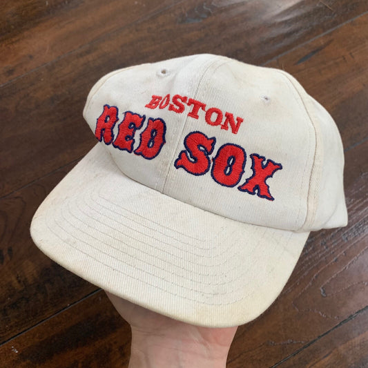 Boston Red Sox Vintage Hat Cap Snapback Twins MA USA Rare 80s 90s White MB