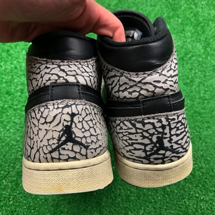 Nike Jordan 1 Retro High 839115-013 Black Cement Elephant Supreme 9 1985 Vintage