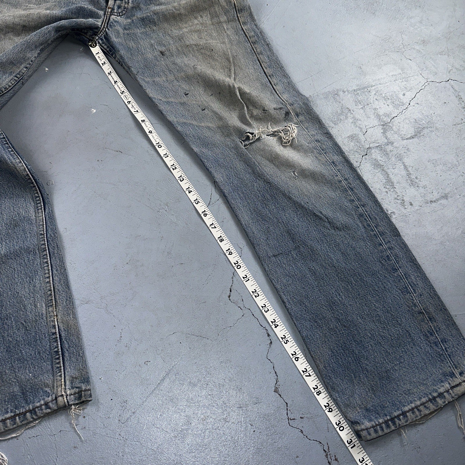 Levis 501 Vintage 90s Y2K XX Straight Leg Jeans Blue Med Wash 34x32 Act 33x31