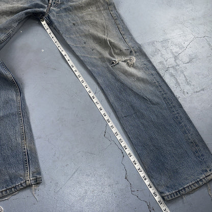 Levis 501 Vintage 90s Y2K XX Straight Leg Jeans Blue Med Wash 34x32 Act 33x31