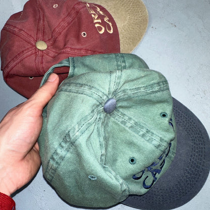 Oregon Cascade Lot of 2 VTG Hat Cap Snapback 90s Sportman Hiking Travel Mountain