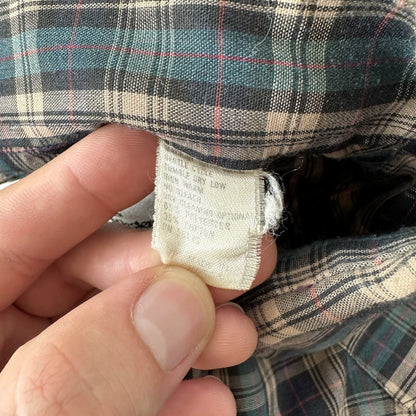 Silver Spur Men's Western Plaid Long Sleeve Shirt Pearl Snaps 16/35 Vtg 80s 90s