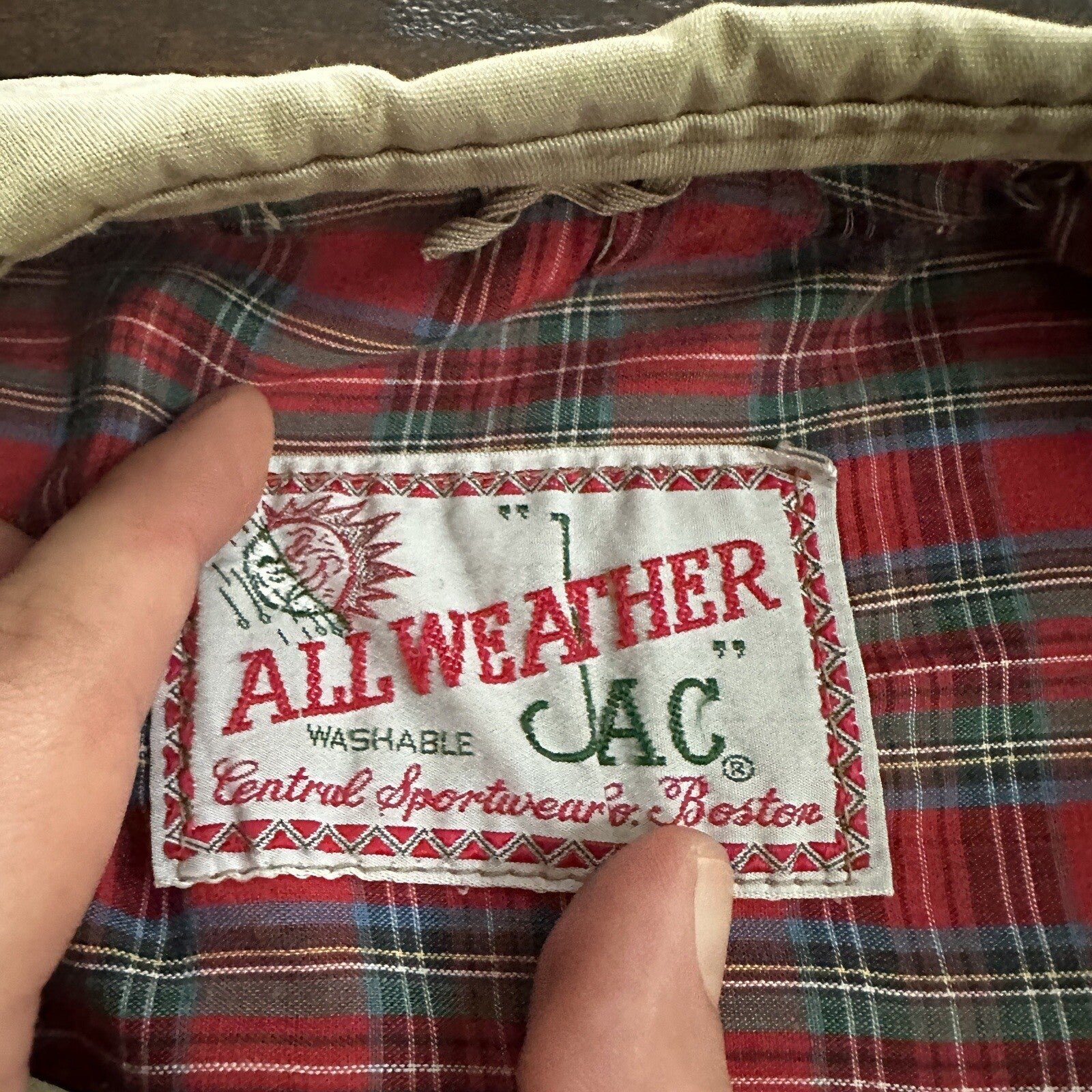 Vintage 50s Coat Rain Jacket All Weather Jac Boston 60s Rockabilly 1960s Talon