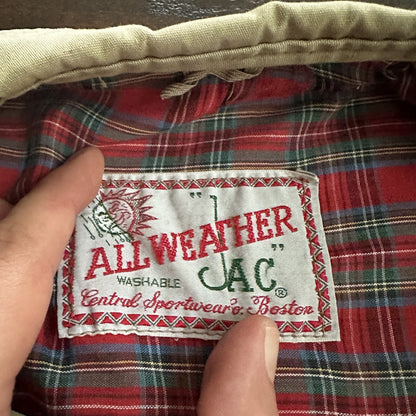 Vintage 50s Coat Rain Jacket All Weather Jac Boston 60s Rockabilly 1960s Talon