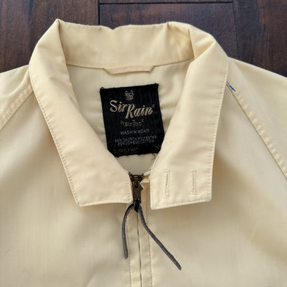 Vintage Work Jacket Men's Yellow Full Zip Gabardine 60s Talon 70s Chore Light