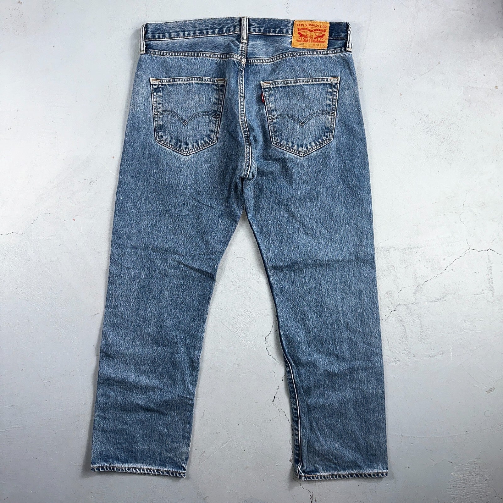 Levis 501 Y2K XX Straight Leg Jeans Blue VTG Med Wash 36x30 Act 35x28