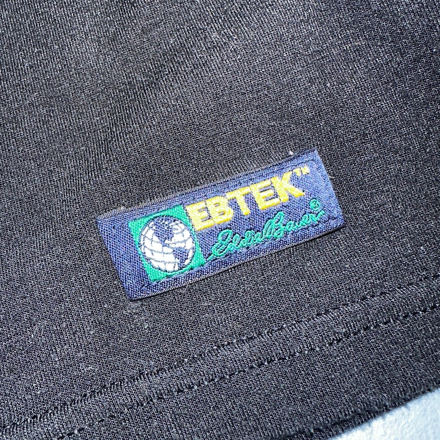 Ebtek Eddie Bauer Black VTG T Shirt USA Large 90s Long Sleeve Shirt Simple