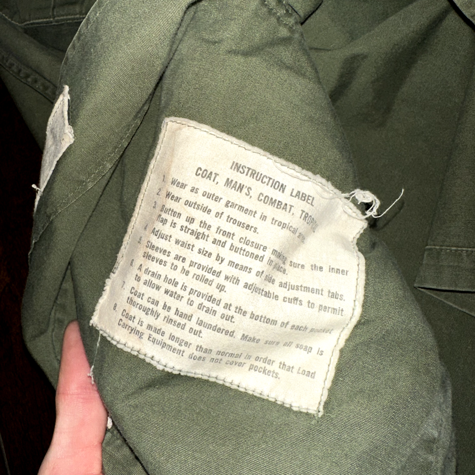 Vintage USMC 60s Vietnam US Army Military M-65 Field Coat Jacket Stencil DSA