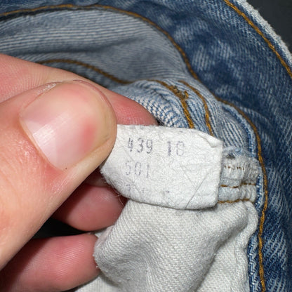 Levis 501 Vintage 80s Redline Selvedge USA XX Jeans Light Wash 36x36 Act 33x32