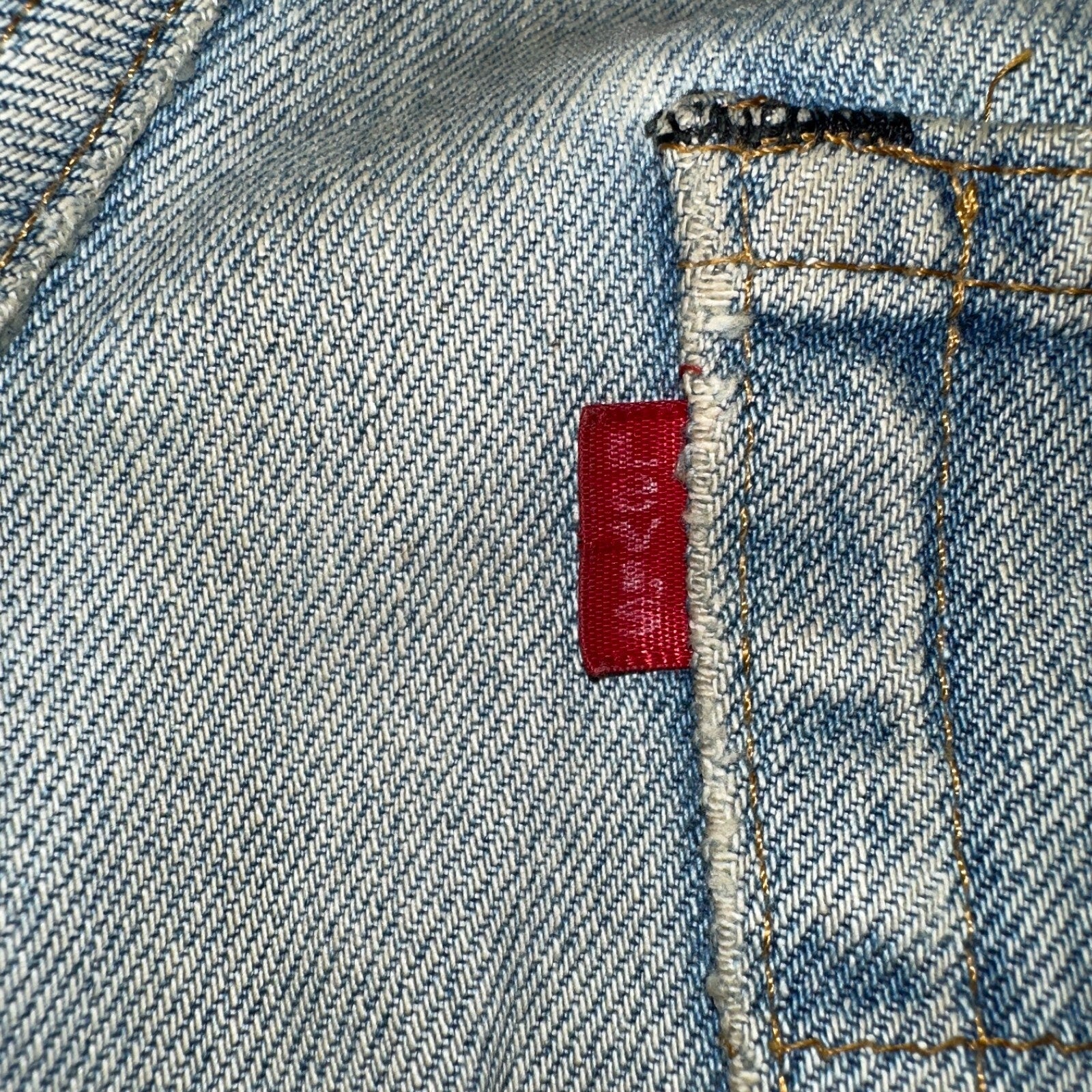 Levis 501 Vintage 80s Redline Selvedge USA XX Jeans Light Wash 29x34 Act 27x28