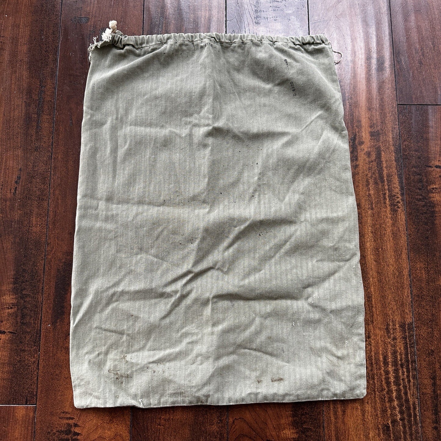 VTG WWII HBT Garment Laundry Bag Military Denim 1940s 40s 50s Stencil