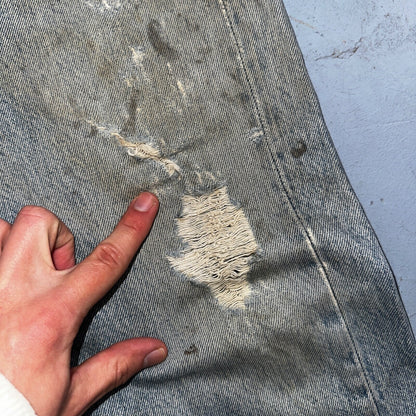 Levis 501 Vintage 90s USA XX Straight Leg Jeans Blue Light Wash 29x32 Act 28x31